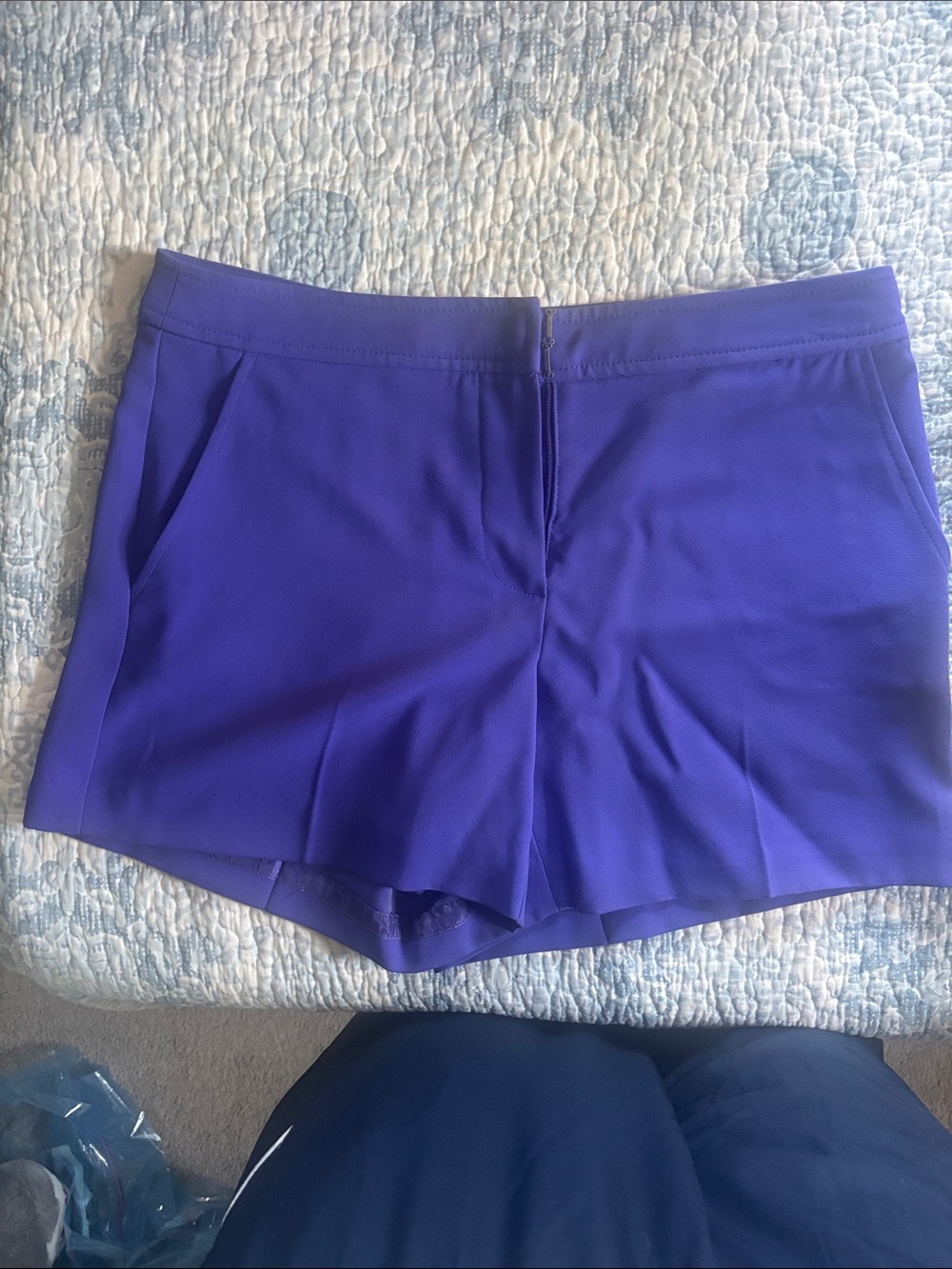 Trina Turk High-Waist Violet Tailored Shorts